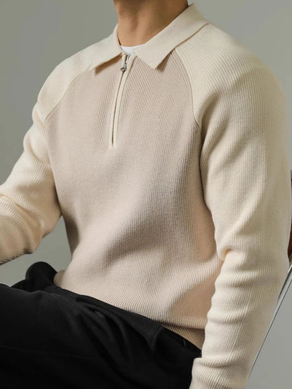 Raglan-Reißverschluss-Sweatshirt - Cross & Crown